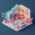 design 2d flat and 3d isometric map