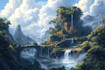 design amazing fantasy landscape