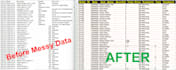 fix and clean messy excel or CSV spreadsheet data