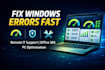 fix windows 10, 11 errors, speed up PC and provide remote IT support