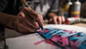 make a modern street art graffiti logo
