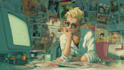 create cool retro comic art design illustration