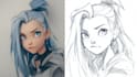 sketch characters into anime style
