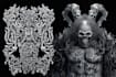 create dark art, metal, gothic illustration