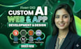 develop a custom ai web and app with nextjs, react, and database for business
