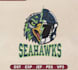 make retro football helmet eagle logo