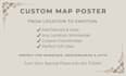 create custom map poster personalized couple gift wedding anniversary art
