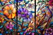 create stained glass style illustration