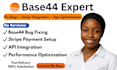 fix base44 bugs, integrate stripe, and build and optimize your base44 app