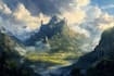 do fantasy background and landscape