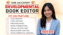 do developmental book editing, book editor, developmental novel book proofread