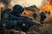 create realistic military, war, or sci fi illustrations