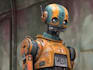 create a unique and detailed robot character illustration