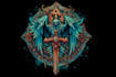 made medieval, fantasy, rpg gaming logo