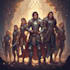 design a dnd party art and group art
