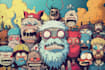create cartoon background illustration