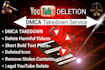 delete negative youtube links and handle dmca takedowns