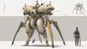 design sci fi mecha and robot concept art
