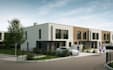 remodel modern residential estate,townhouse development, rooftop building render