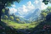 do fantasy background and landscape