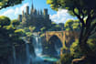 design amazing fantasy landscape
