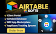 build softr no code webapp client portal with airtable database
