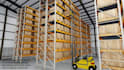 do 3d factory warehouse forklift animation, 3d isometric warehouse animation