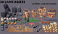 create stylized low poly asset, game characters, rigging, asset pack, 3d props