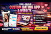 build custom dating website, dating web app, tinder, match dating app developer