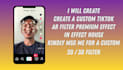 design custom ar filter viral tiktok effect lens studio tiktok filter snapchat
