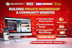 squarespace private group subscription community membership wix website design