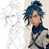 draw a professional anime character illustration