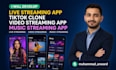 develop live streaming app tiktok migo ott clone app music app social chat app