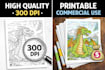 create coloring book pages and line art