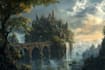 do fantasy background and landscape