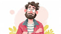 flat vector character illustration for anything