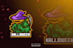 do creative modern mascot, halloween logo design