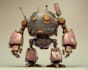 design a detailed sci fi robot character illustration