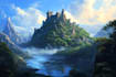 do fantasy background and landscape