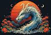 illustrate a japanese t shirt design
