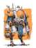 do anime style mecha robot illustrations