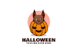 do modern beautiful halloween, pumking logo