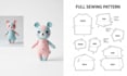 design plush sewing pattern tech pack stuffed animal reference sheet ych oc