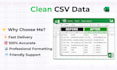 clean, format and convert your CSV data into organized excel