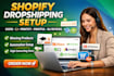 setup shopify dropshipping ali reviews printiful dsers cjdropshipping printify