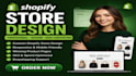 design shopify dropshipping store and shopify store design