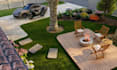 do landscape design, garden design, backyard rendering, swimming pool, site plan