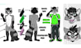draw oc lineart ref sheet fursona oc anime illustration furry oc reference sheet