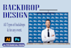 design a clean backdrop,step and repeat banner within 4 hours