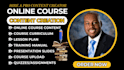 do online course content for online course, course creation, course content, PPT